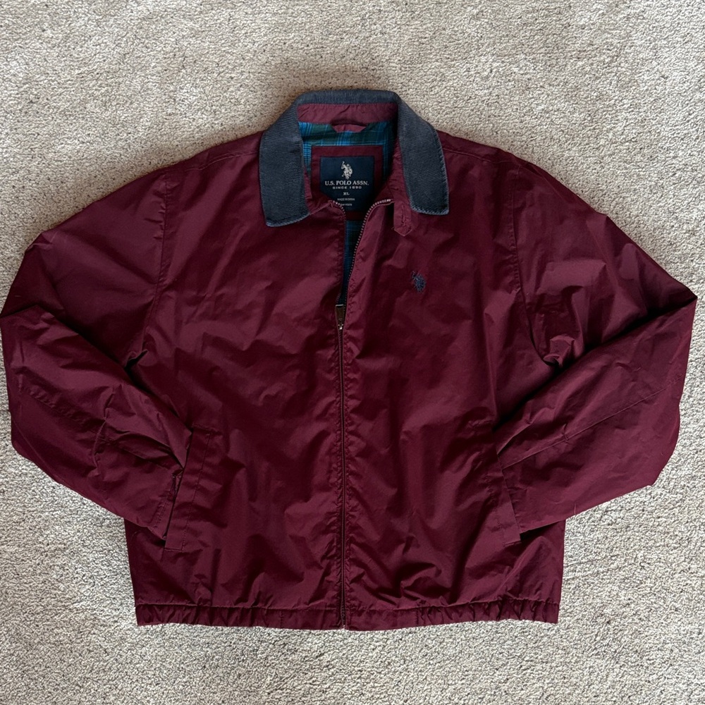 U.S. Polo Assn. Men's Maroon Lightweight Jacket